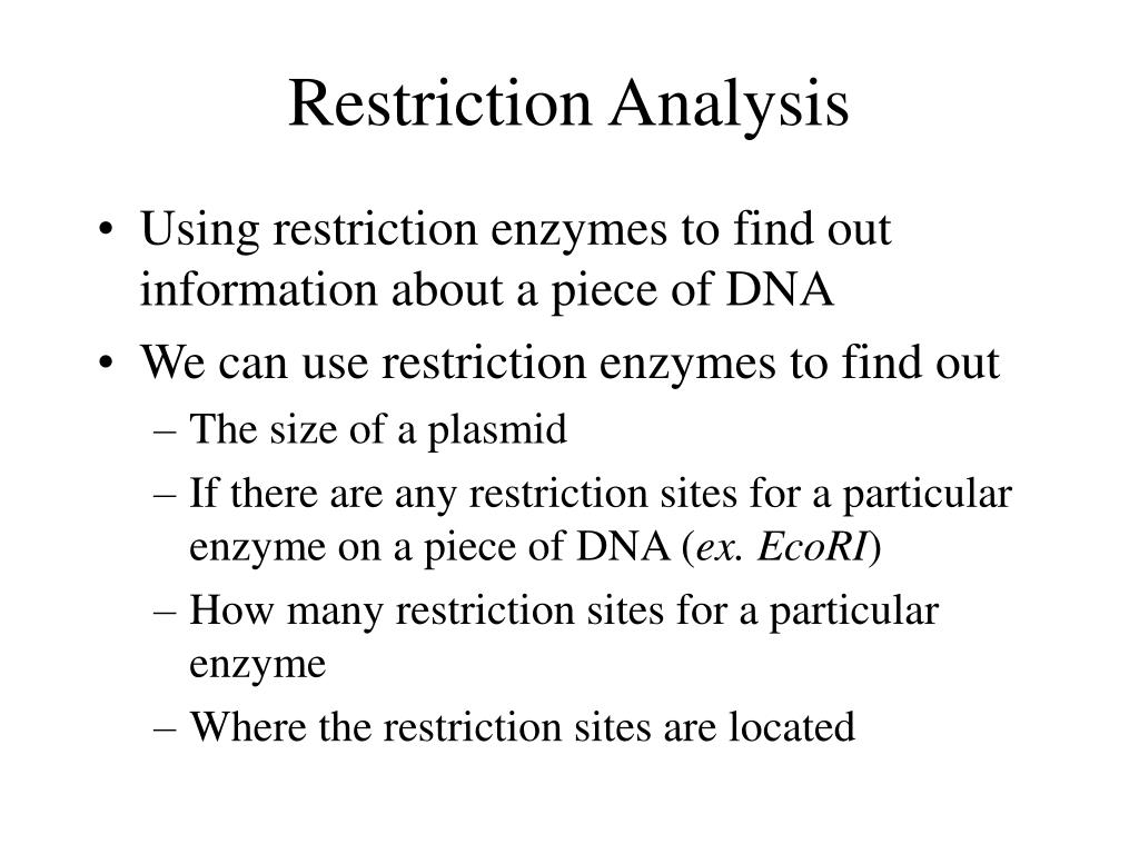 PPT Restriction Enzymes PowerPoint Presentation, free download ID