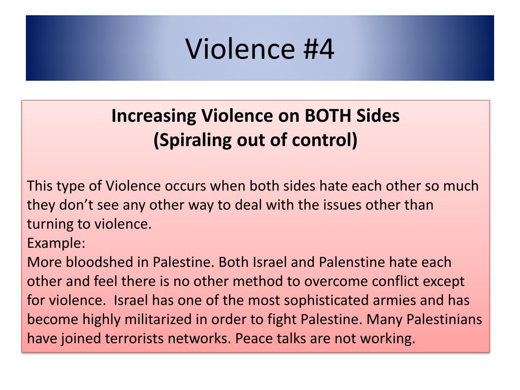 PPT The Spiral of Violence PowerPoint Presentation, free download ID6904021