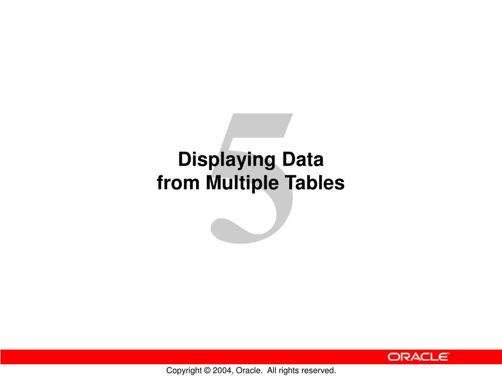 PPT Displaying Data from Multiple Tables PowerPoint Presentation