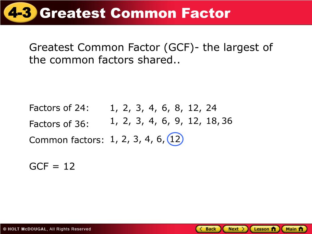 PPT Warm Up Write the prime factorization of each number. 1. 14 3. 63