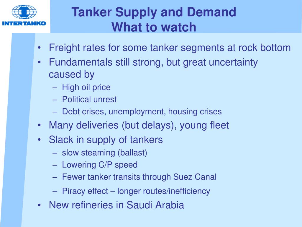 PPT Freight rates for some tanker segments at rock bottom PowerPoint