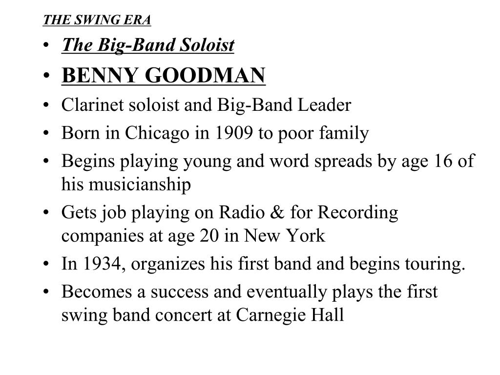 PPT SWING THE SWING ERA… PowerPoint Presentation, free download ID