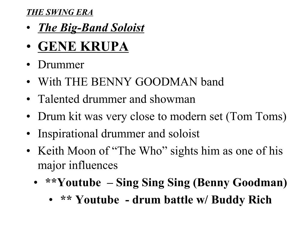 PPT SWING THE SWING ERA… PowerPoint Presentation, free download ID