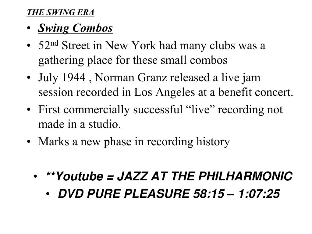 PPT SWING THE SWING ERA… PowerPoint Presentation, free download ID