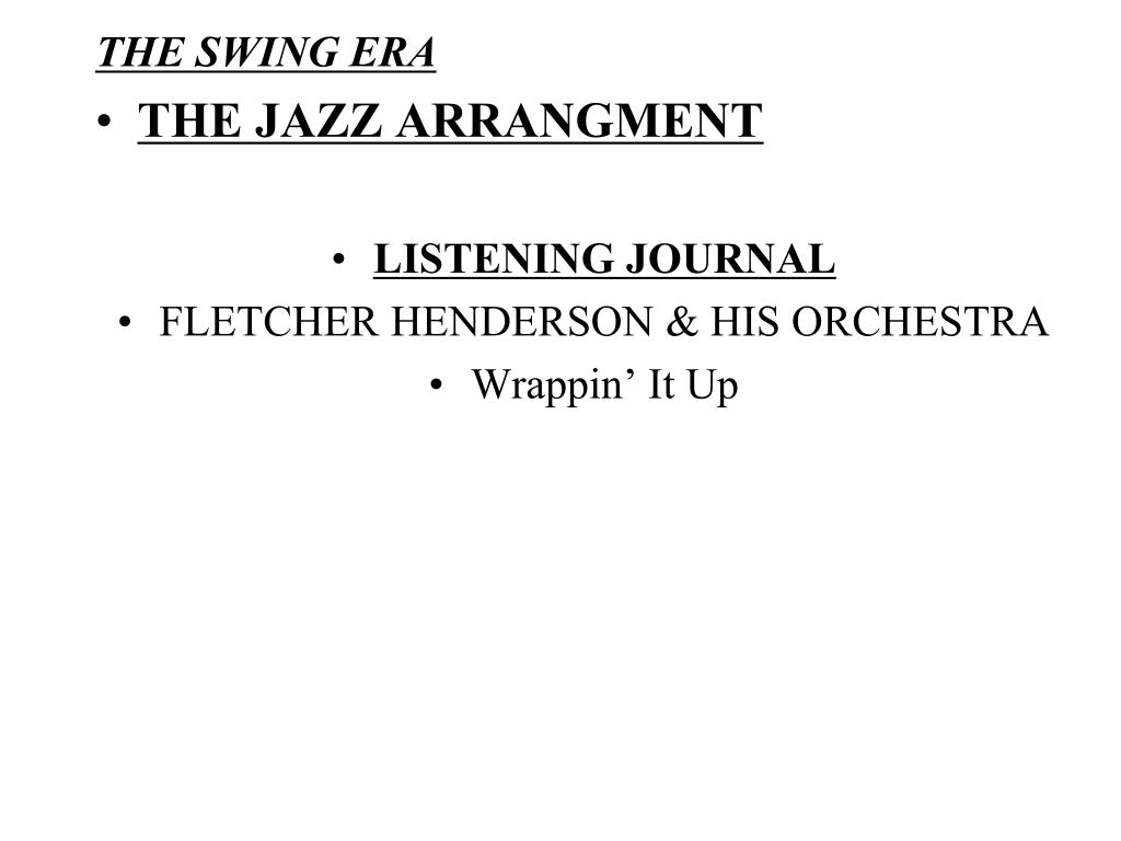 PPT SWING THE SWING ERA… PowerPoint Presentation, free download ID