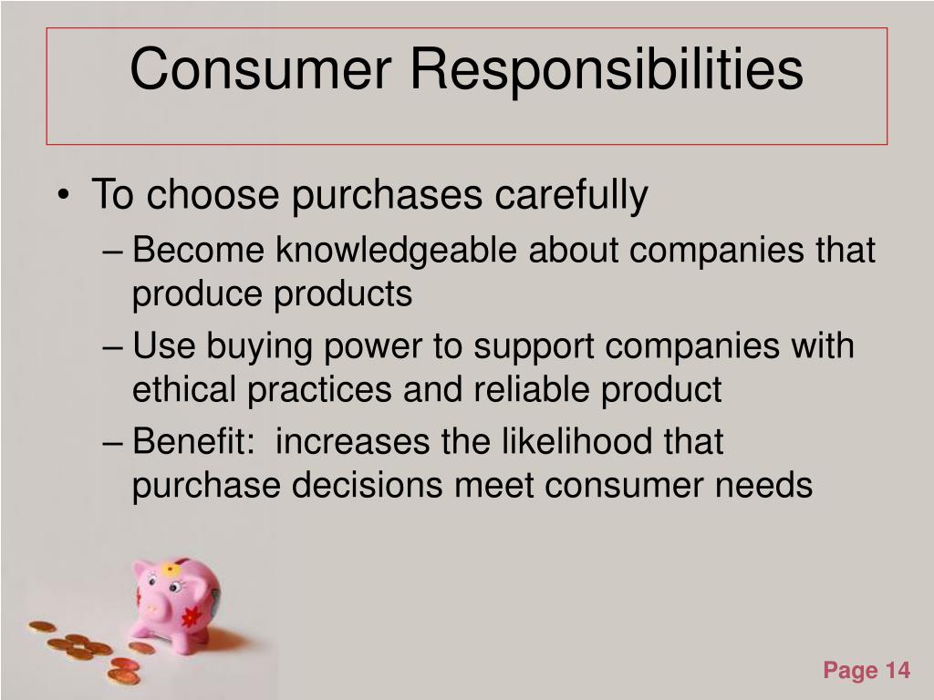 PPT 5.01 Understand rights and responsibilities of consumers