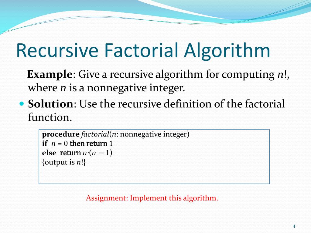 PPT Recursive Algorithms PowerPoint Presentation, free