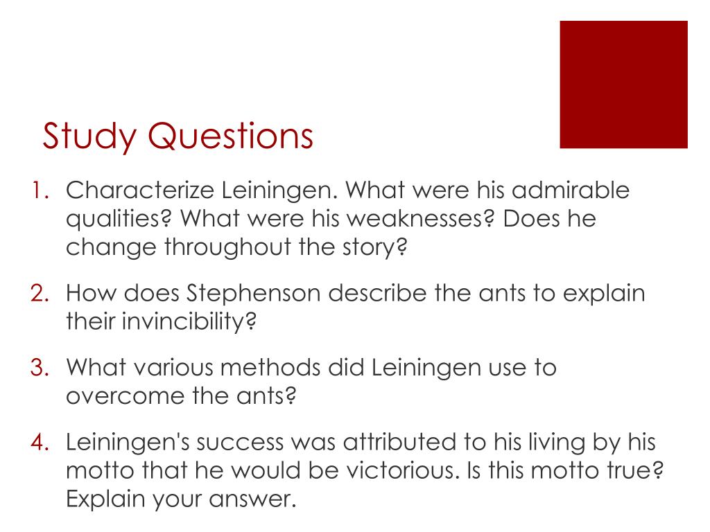 Leiningen Versus the Ants study questions.doc Leiningen...