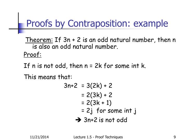 PPT Lecture 1.5 Proof Techniques PowerPoint Presentation ID6913129