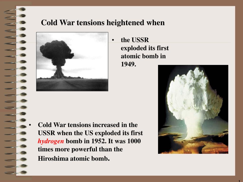 PPT the USSR exploded its first atomic bomb in 1949. PowerPoint