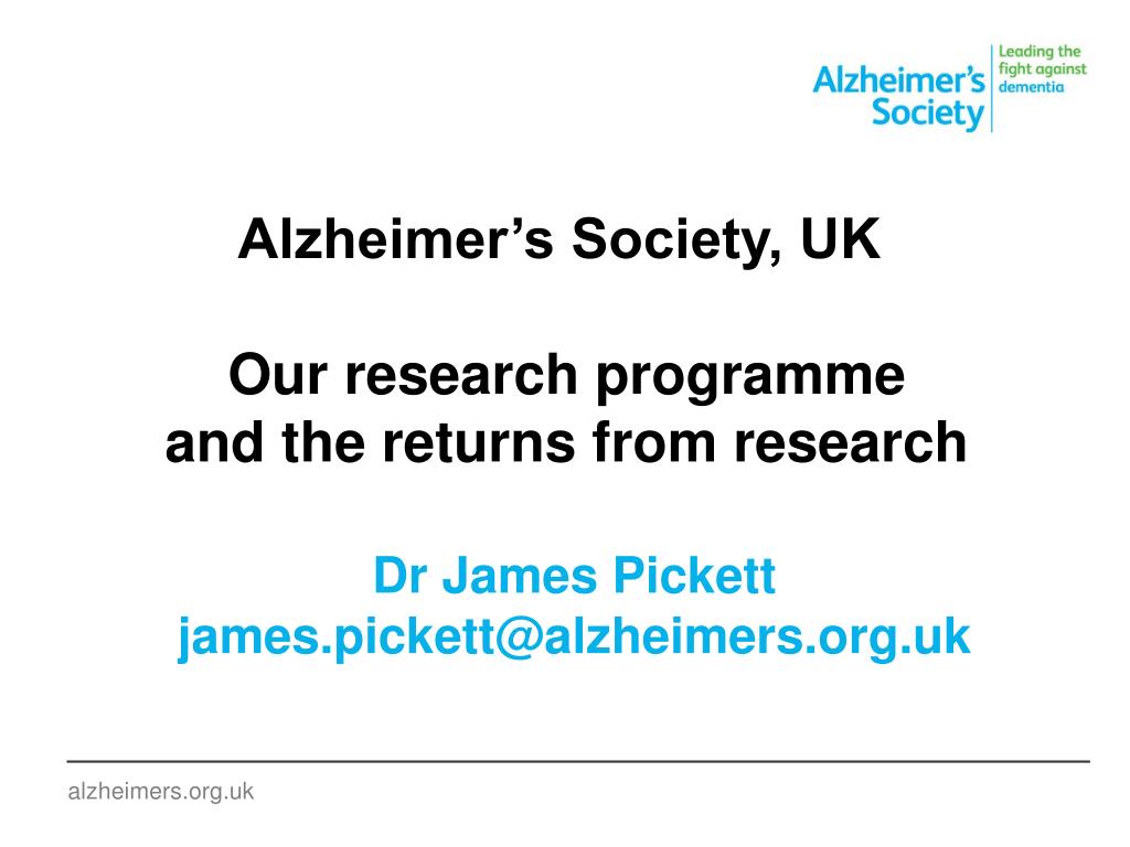 PPT Dr James Pickett james.pickettalzheimers.uk PowerPoint
