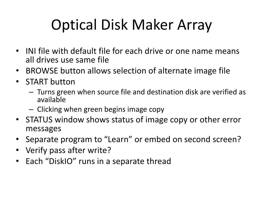 PPT Optical Disk Maker Array PowerPoint Presentation, free download