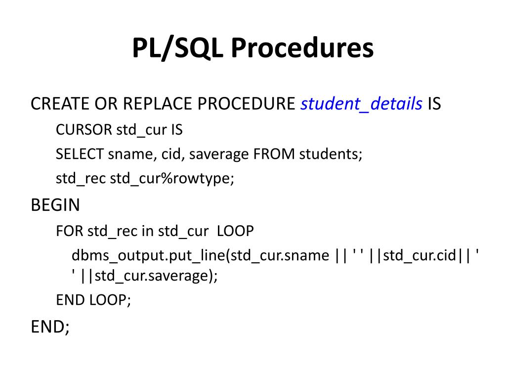 PPT Oracle PL/SQL PowerPoint Presentation, free download ID6932795