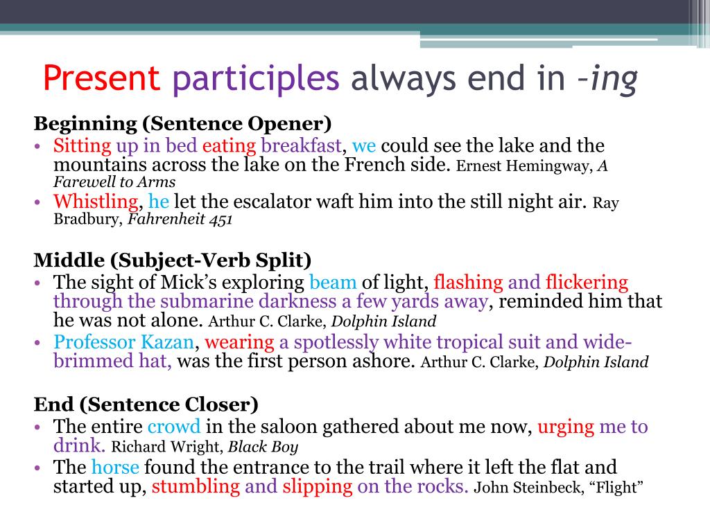 PPT Participial Phrase PowerPoint Presentation, free download ID