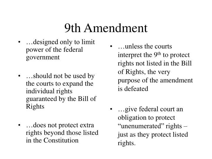 9th amendment case study