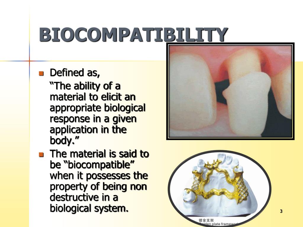 PPT BIOLOGICAL PROPERTIES OF DENTAL MATERIALS