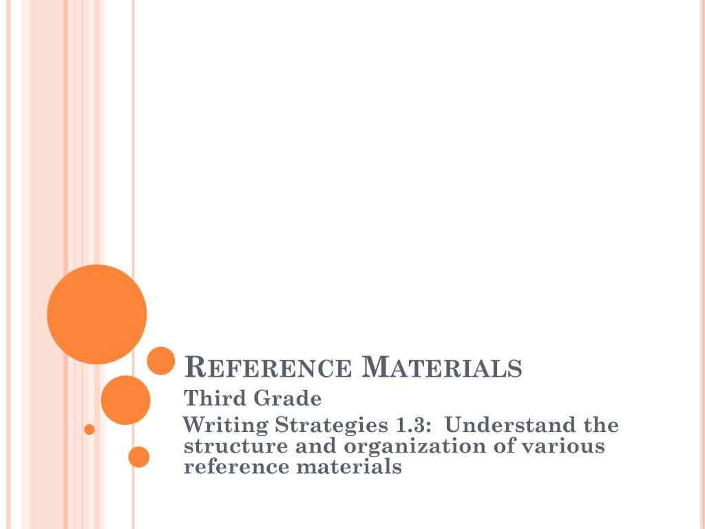 PPT Reference Materials PowerPoint Presentation, free download ID