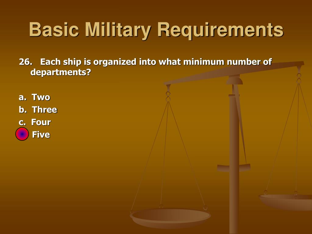 PPT Basic Military Requirements PowerPoint Presentation, free download ID6942707