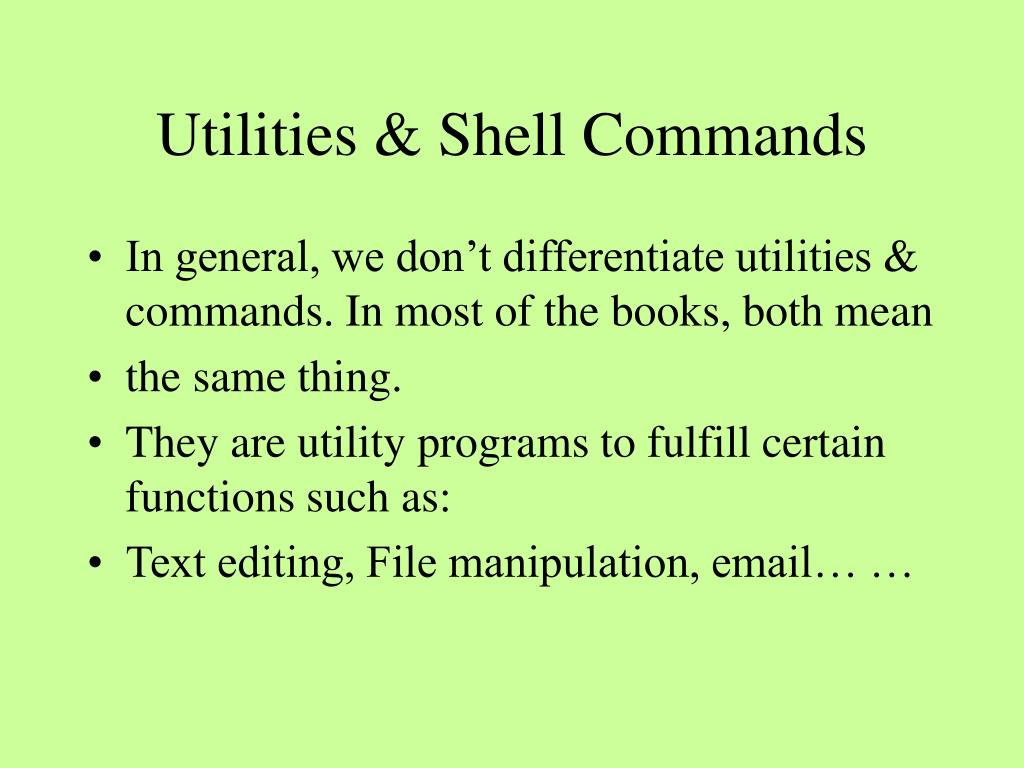 PPT The UNIX Shells PowerPoint Presentation, free download ID6943520