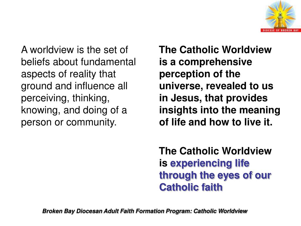 PPT Introduction to Catholic Worldview PowerPoint Presentation, free