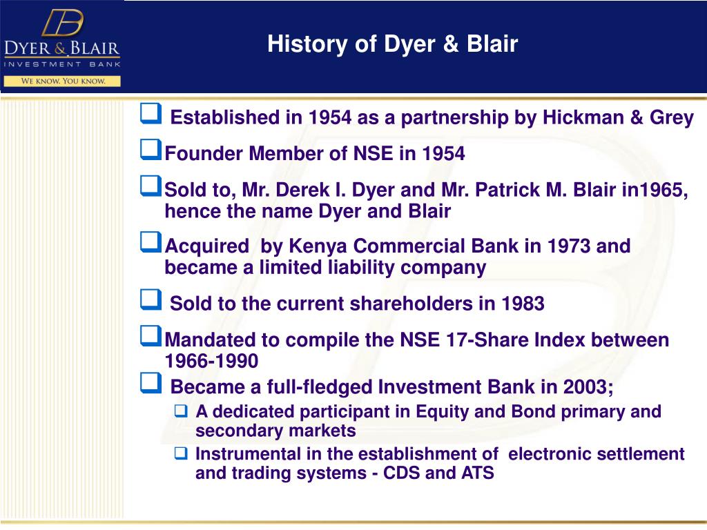 PPT A presentation By Mr. Jimnah Mbaru Chairman; Nairobi Stock Exchange (NSE) PowerPoint