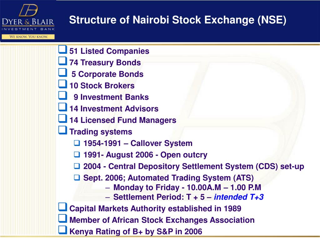 PPT A presentation By Mr. Jimnah Mbaru Chairman; Nairobi Stock Exchange (NSE) PowerPoint