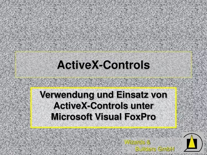 PPT ActiveXControls PowerPoint Presentation, free download ID6950894