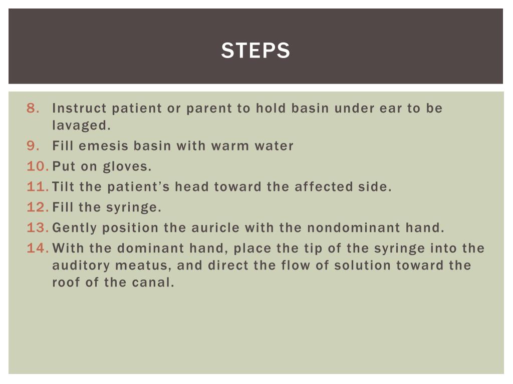 PPT EAR LAVAGE PowerPoint Presentation, free download ID6952007
