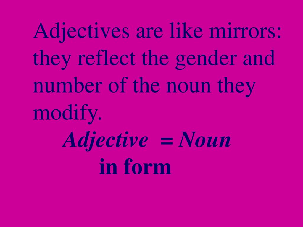 PPT Adjectives in Spanish PowerPoint Presentation, free download ID