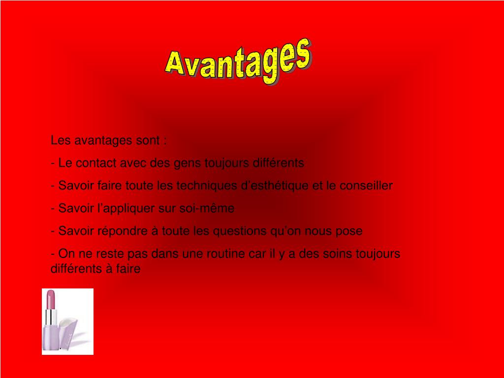 PPT Fiche Métier Esthéticienne PowerPoint Presentation
