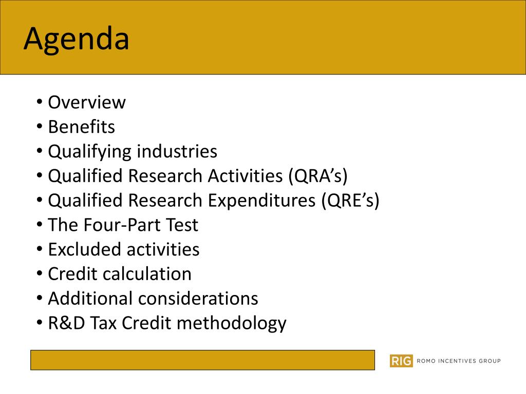 PPT The R&D Tax Credit PowerPoint Presentation, free download ID