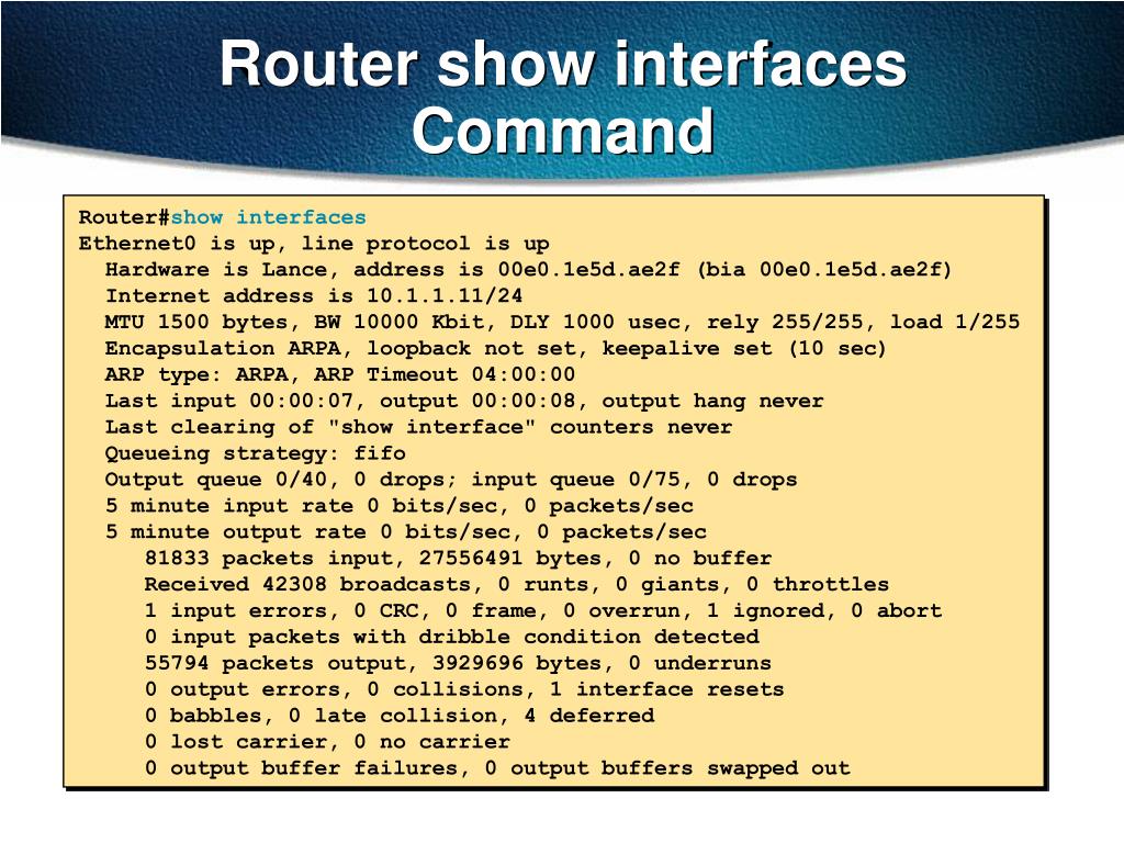 PPT Advance Configuration IOS Commands PowerPoint Presentation, free