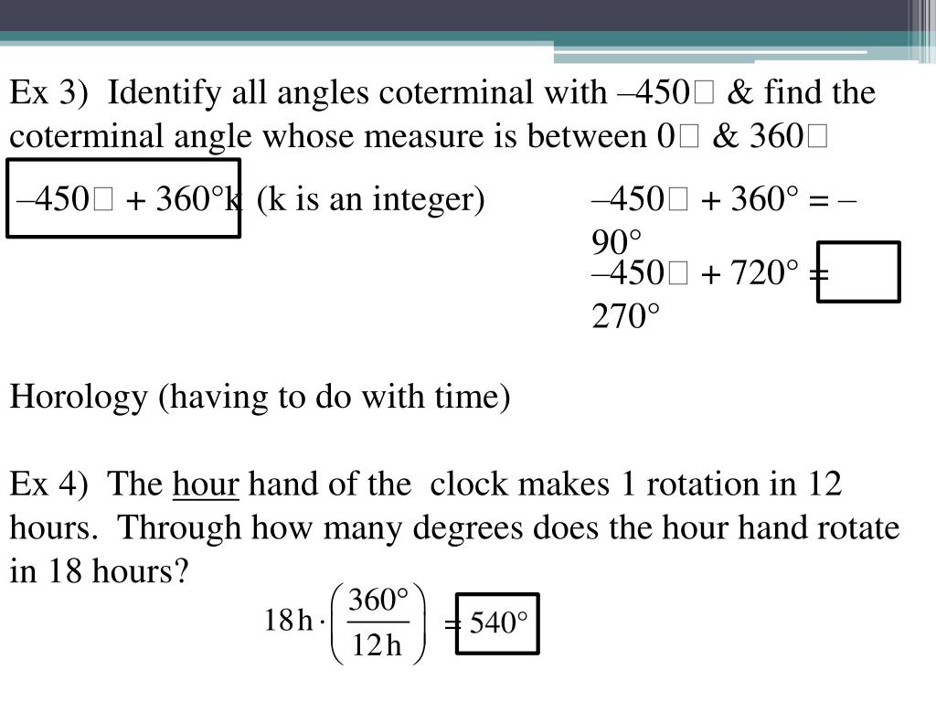 PPT 3.1 Angles in the Coordinate Plane PowerPoint Presentation, free
