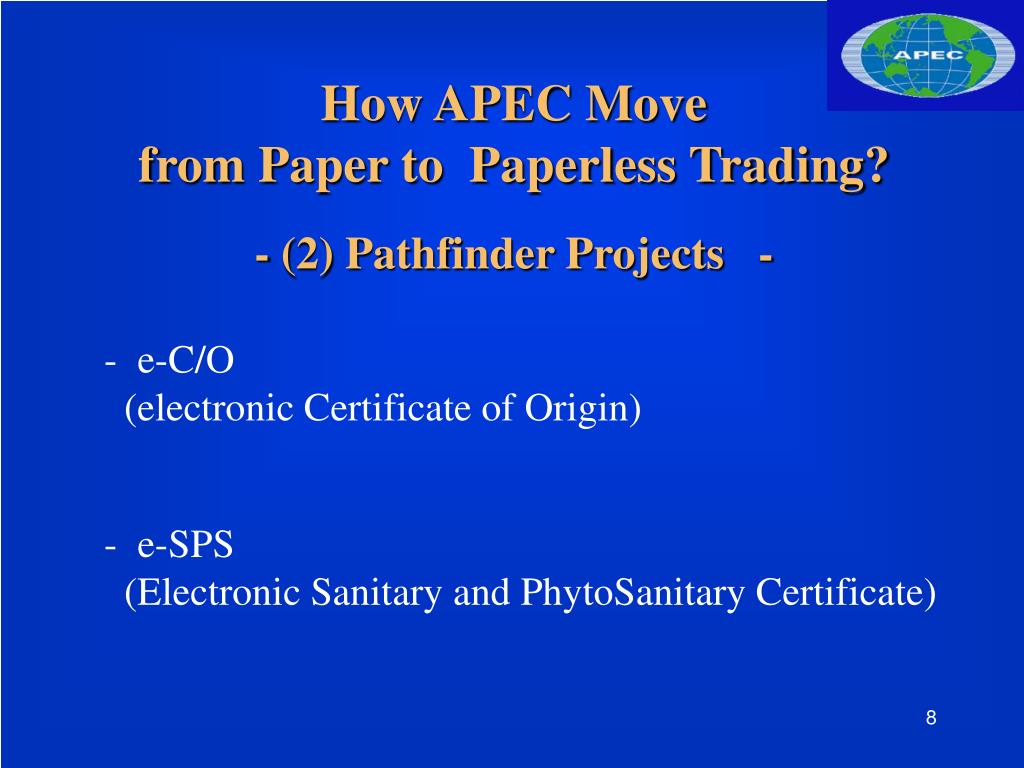 PPT APEC Initiative on Paperless Trade PowerPoint Presentation, free