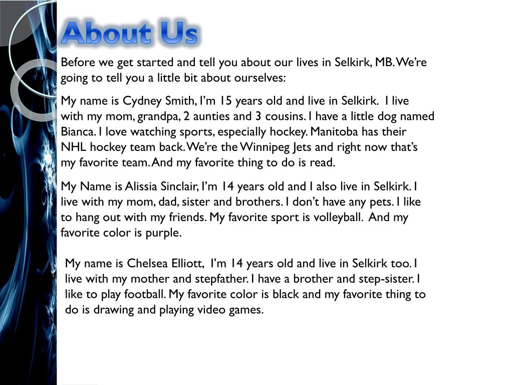 PPT Daily Lives and Future Aspirations For Students at Ecole Selkirk