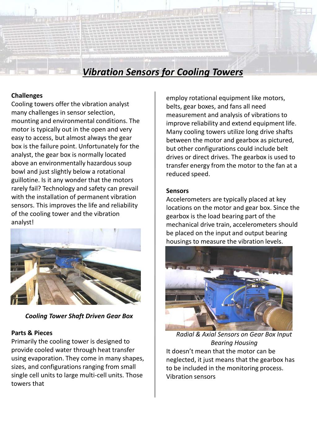 PPT Vibration Sensors for Cooling Towers PowerPoint Presentation