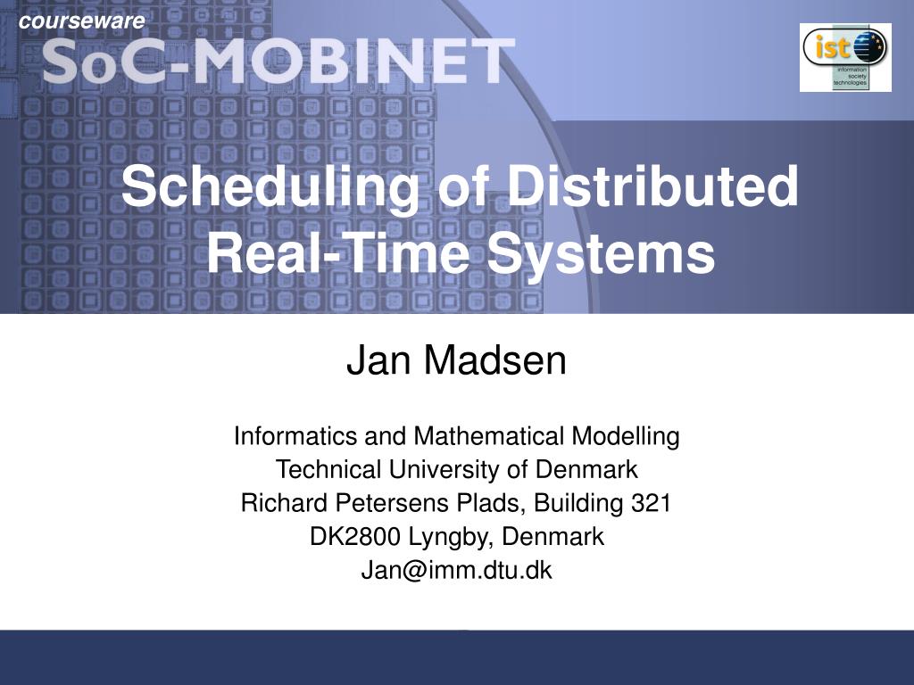 PPT Scheduling of Distributed RealTime Systems PowerPoint
