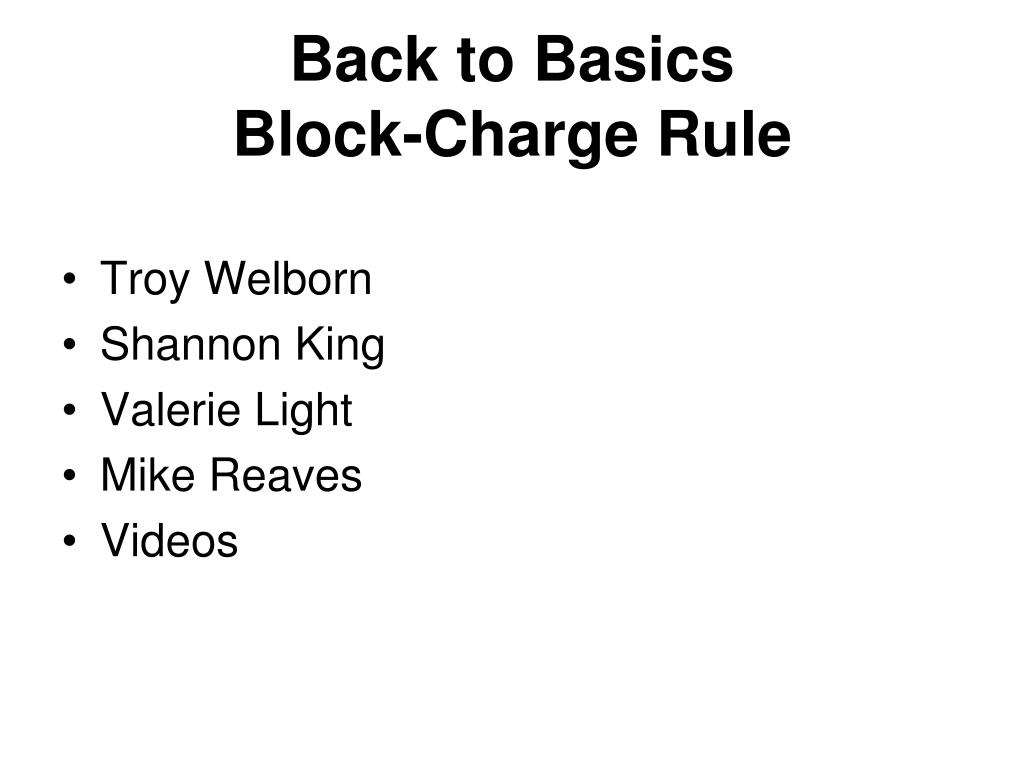 PPT Back to Basics Peter Palermino, Bd 6 Rules Interpreter PowerPoint