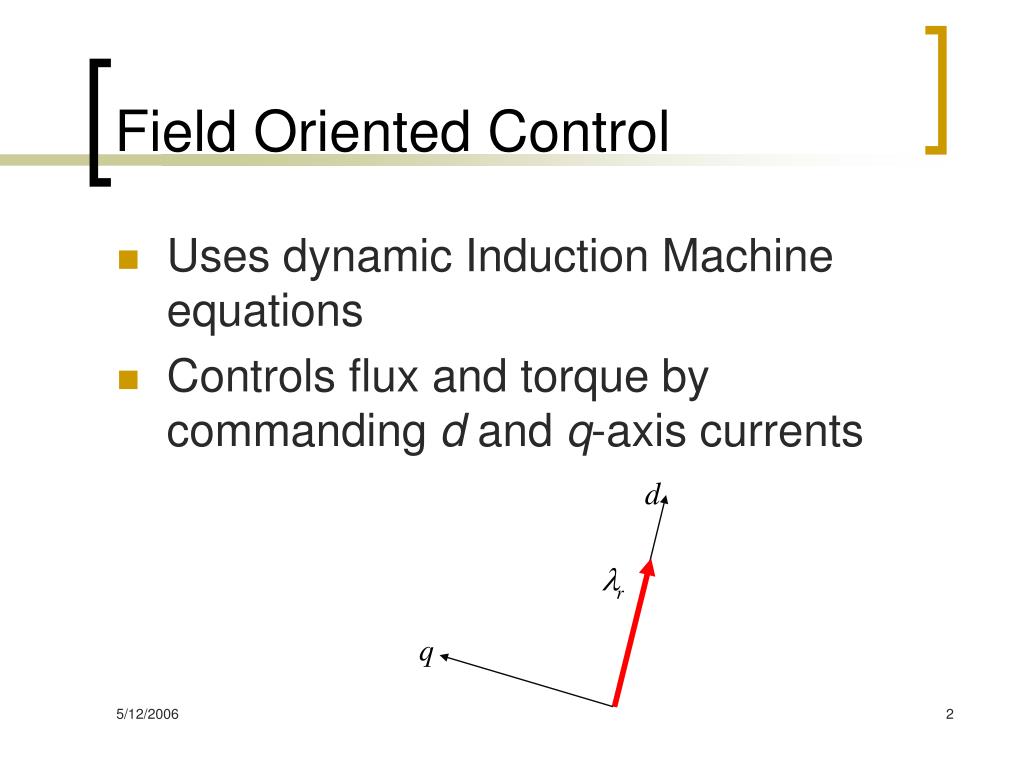 PPT Field Oriented Control of Multiple Induction Machines PowerPoint