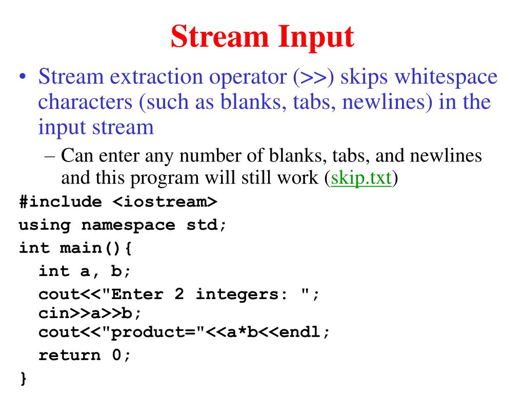 PPT C++ Stream Input/Output PowerPoint Presentation, free download