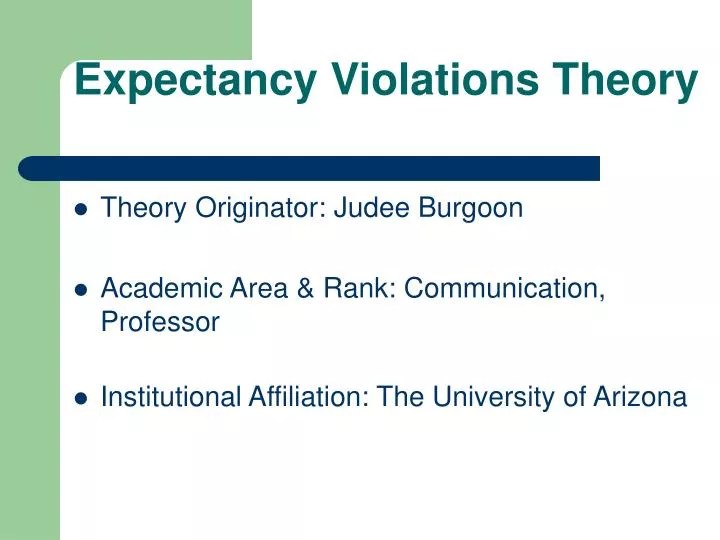 PPT Expectancy Violations Theory PowerPoint Presentation ID7002047