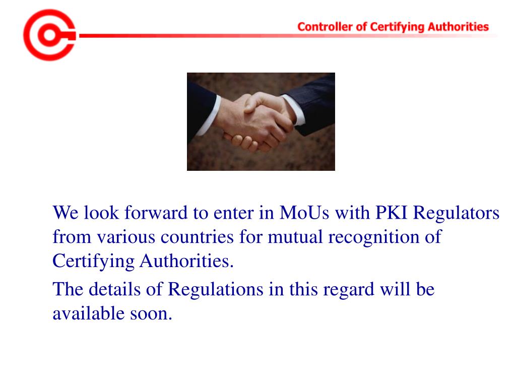 PPT Controller of Certifying Authorities(CCA) Ministry of