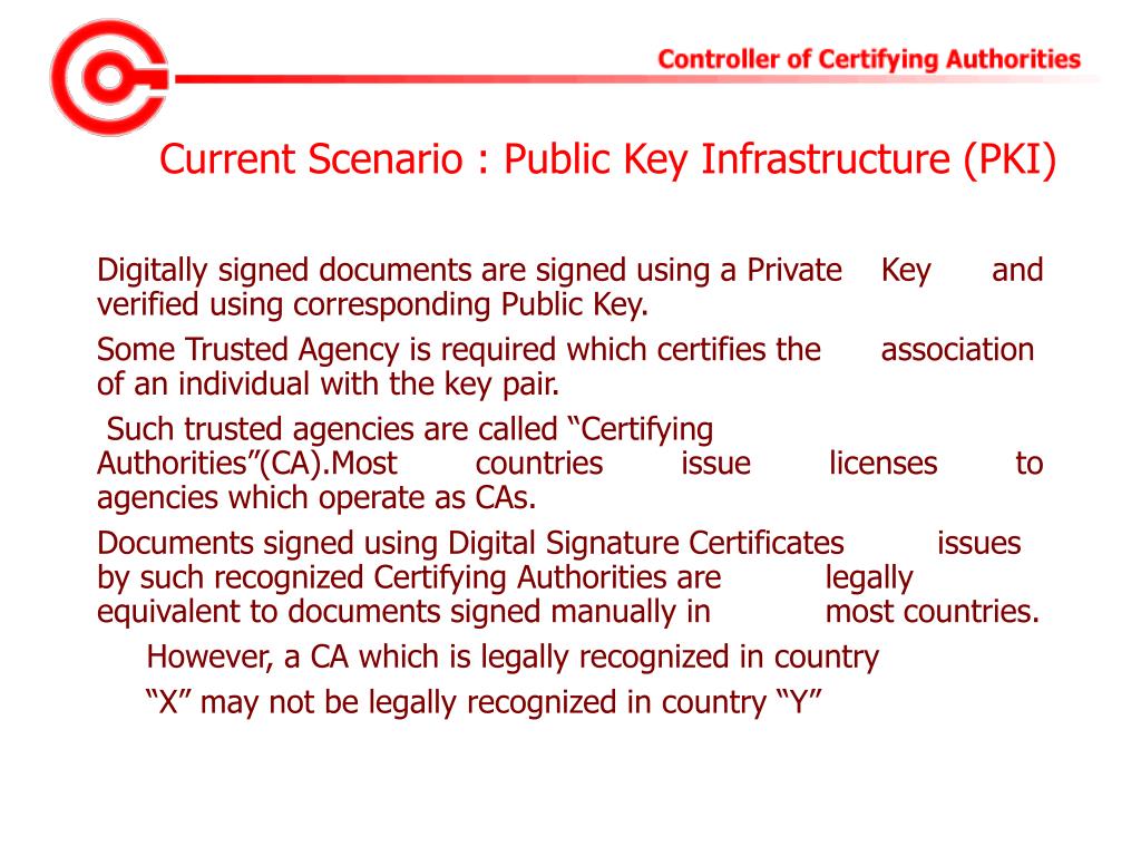 PPT Controller of Certifying Authorities(CCA) Ministry of