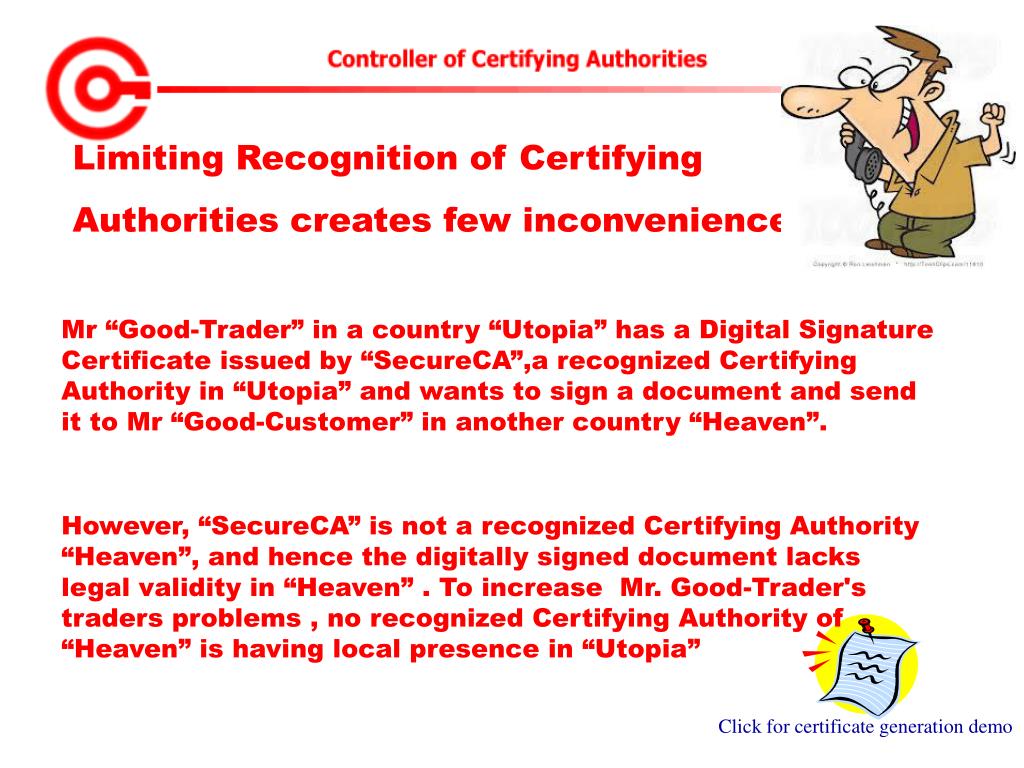 PPT Controller of Certifying Authorities(CCA) Ministry of