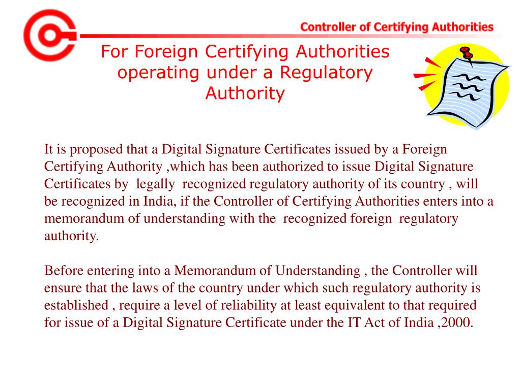 PPT Controller of Certifying Authorities(CCA) Ministry of