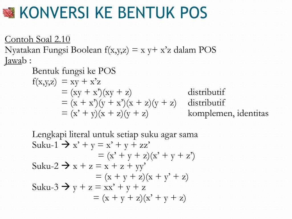 Contoh Soal Aljabar Boolean 3 Variabel