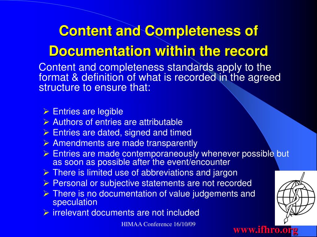 PPT The Relationship between Health Record Documentation and Clinical