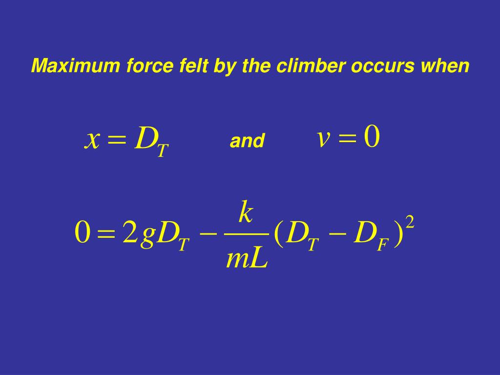 PPT Rock Climbing and Differential Equations The FallFactor