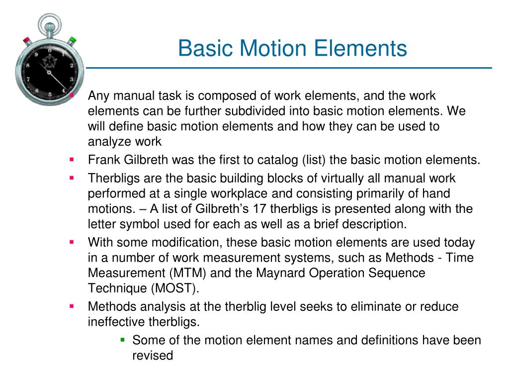 PPT Motion Study and Work Design PowerPoint Presentation, free