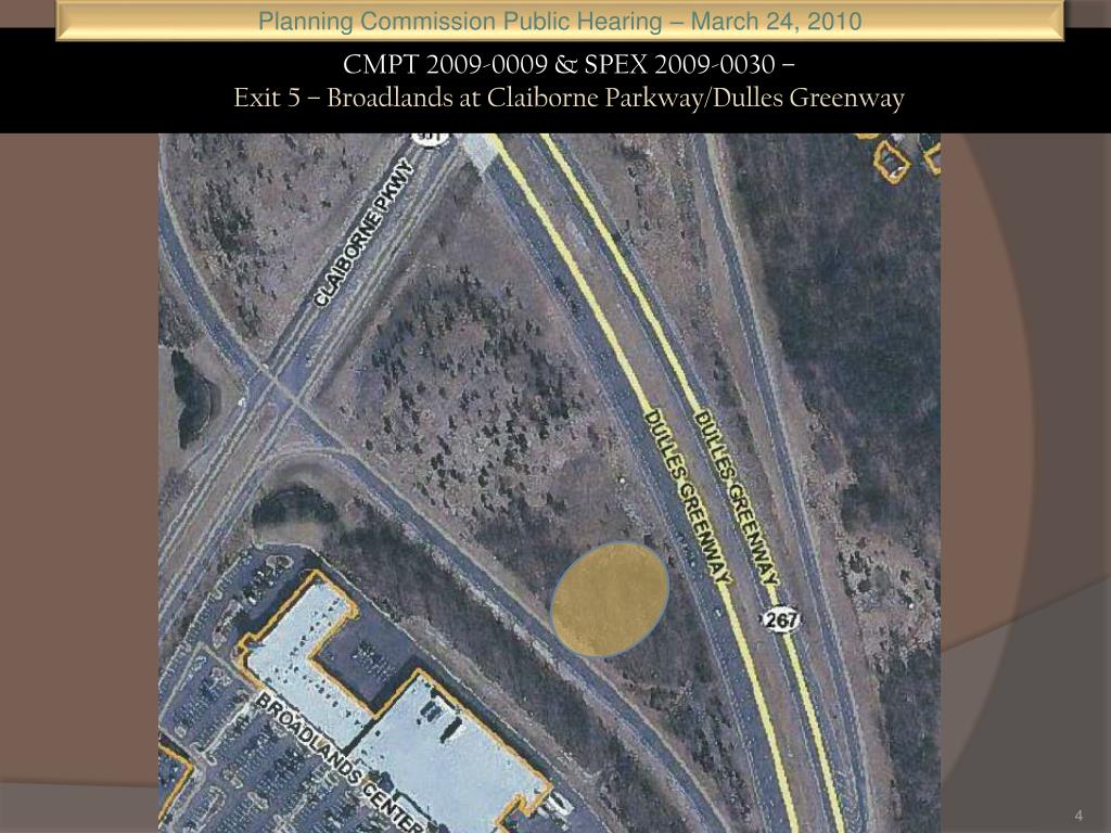 PPT CMPT 20090009 & SPEX 20090030 Exit 5 Broadlands at Claiborne